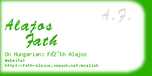 alajos fath business card
